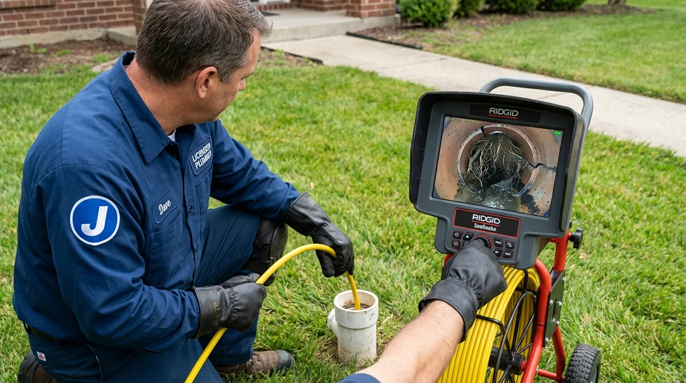 Sewer camera inspection being performed by Johns Plumbing LLC in Villisca